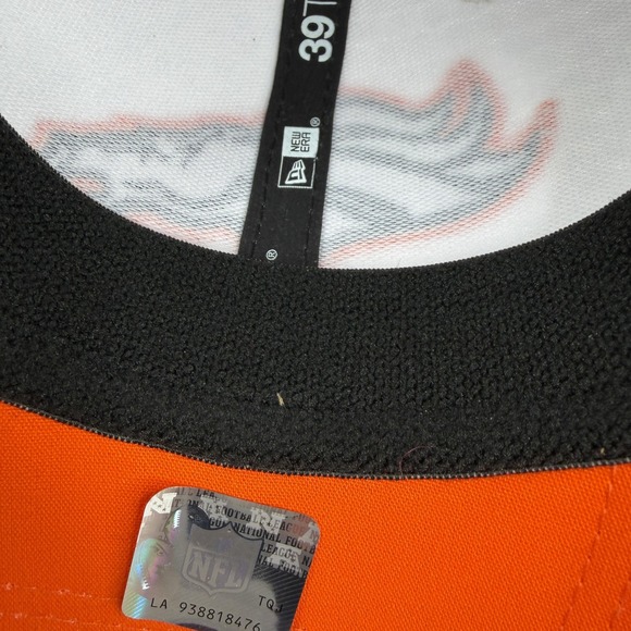 Denver Broncos Hat Cap Fitted Men Medium-Large White Orange NFL New Era 39Thirty - Picture 11 of 13